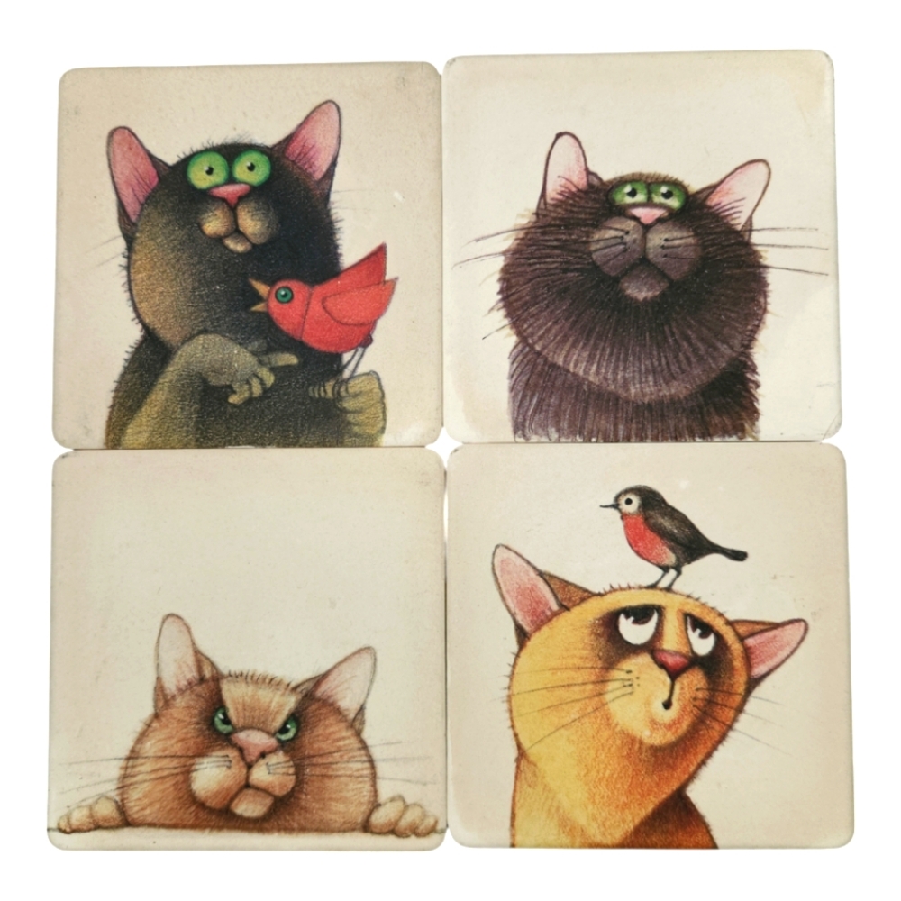 Sandstone Cats Coasters